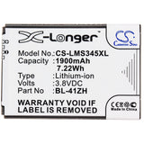 LG Tribute 2 TD-LTE Battery 3.8V 1900mAh - Compatible Replacement