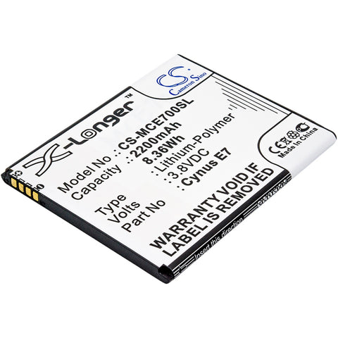 Mobistel Cynus E7 Battery 3.8V 2200mAh - Compatible Replacement