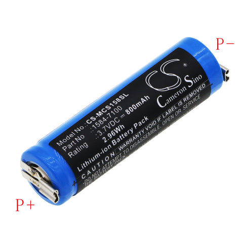 Moser 1584-7100 Battery 3.7V 800mAh Li-Ion - Compatible Replacement