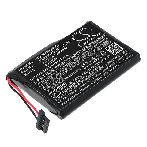 Mitac Mio Spirit 697 Battery 3.7V 1250mAh Li-Ion - Compatible Replacement