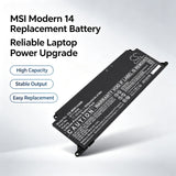MSI F13MG-206XES Battery 11.55V 3850mAh - Compatible Replacement
