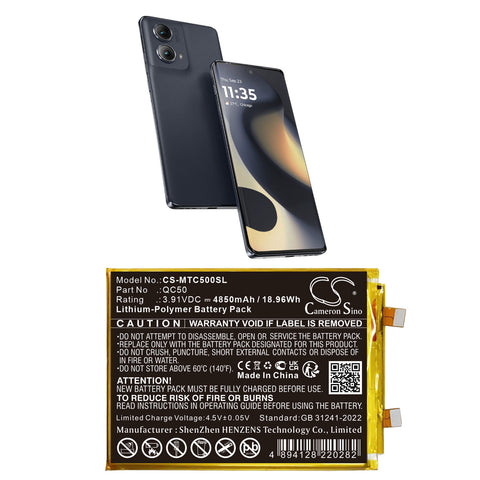 Motorola Moto Edge 50 Fusion 5G Battery 3.91V 4850mAh - Compatible Replacement