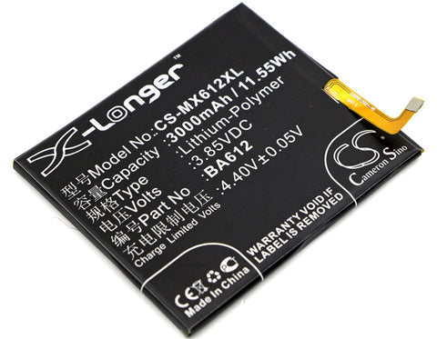 MeiZu M5s Dual SIM TD-LTE Battery 3.85V 3000mAh Li-Polymer - Compatible Replacement