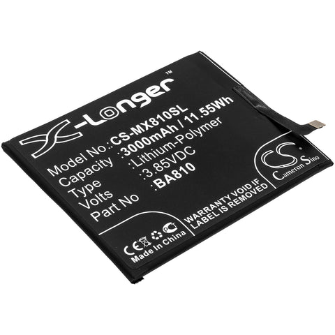 MeiZu M810H Battery 3.85V 3000mAh Li-Polymer - Compatible Replacement