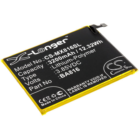 MeiZu V8 Dual SIM TD-LTE Battery 3.85V 3200mAh Li-Polymer - Compatible Replacement
