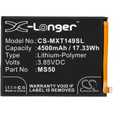 Motorola Moto G50 5G 2021 Battery 3.85V 4500mAh - Compatible Replacement