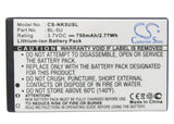 Nokia 8900i Battery 3.7V 750mAh - Compatible Replacement