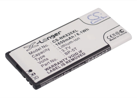 Nokia Lumia 820.2 Battery 3.7V 1650mAh - Compatible Replacement