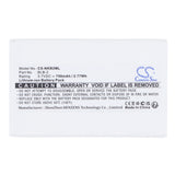 Technaxx C5000 Battery 3.7V 750mAh - Compatible Replacement
