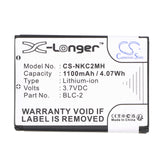 Nokia 3589i Battery 3.7V 1100mAh - Compatible Replacement