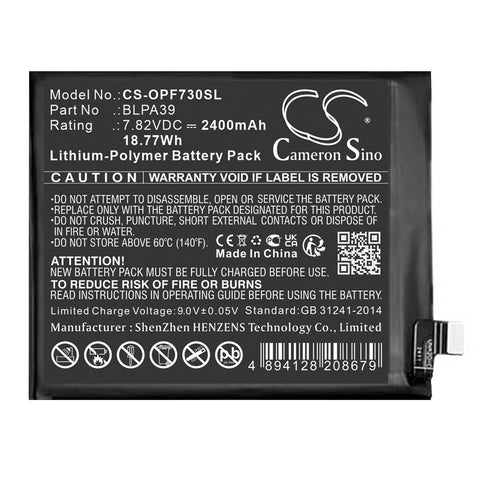 Oppo Find X7 Battery 7.82V 2400mAh Li-Polymer - Compatible Replacement
