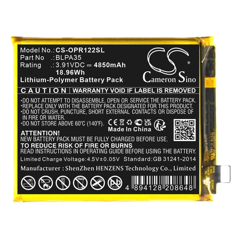 Realme 12 Pro Plus Battery 3.91V 4850mAh - Compatible Replacement