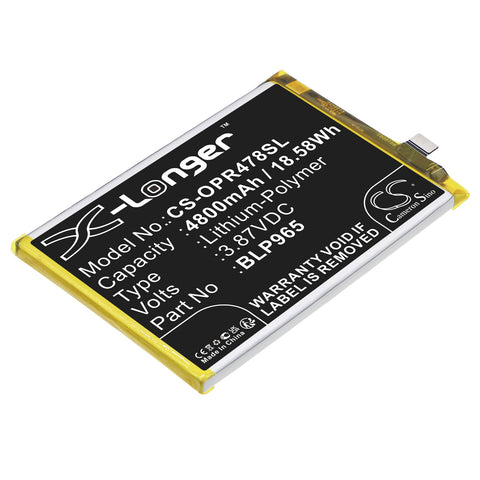 Oppo K10x 5G Battery 3.87V 4800mAh Li-Polymer - Compatible Replacement