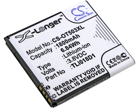 TCL One Touch Pop 3 5.0 Battery 3.8V 1800mAh Li-Ion - Compatible Replacement