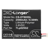 Alcatel One Touch Pixi 4 6.0 LTE Battery 3.8V 2500mAh - Compatible Replacement