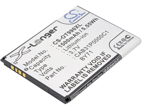 TCL I908 Battery 3.7V 1500mAh Li-Ion - Compatible Replacement