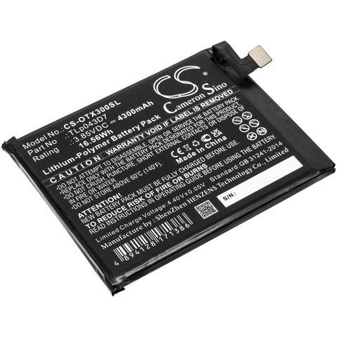 Alcatel OT-5061U Battery 3.85V 4300mAh Li-Polymer - Compatible Replacement
