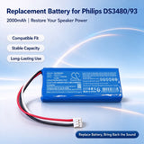 Philips DS3480 docking speaker Battery 7.6V 2000mAh - Compatible Replacement