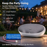Philips DS3480 docking speaker Battery 7.6V 2000mAh - Compatible Replacement
