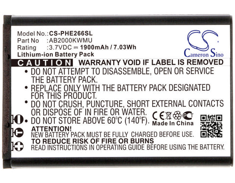 Philips Xenium E266W Battery 3.7V 1900mAh - Compatible Replacement