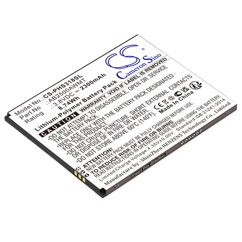 Philips Xenium S318 Battery 3.8V 2300mAh - Compatible Replacement