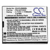 Plum E800 Battery 3.7V 1100mAh - Compatible Replacement
