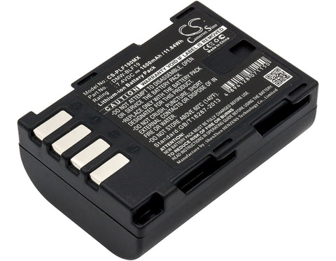 Panasonic Lumix DMC-GH4KBODY Battery 7.4V 1600mAh - Compatible Replacement
