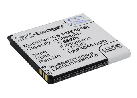 Prestigio MultiPhone 4044 Duo Battery 3.7V 1500mAh Li-Ion - Compatible Replacement
