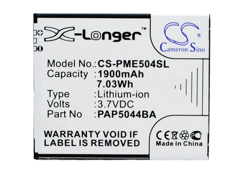 Prestigio MultiPhone 5044 Duo Battery 3.7V 1900mAh Li-Ion - Compatible Replacement