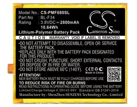 PHICOMM Freecomm 2S Battery 3.8V 2800mAh - Compatible Replacement