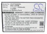 Pantech IM-A860S Battery 3.7V 2500mAh - Compatible Replacement