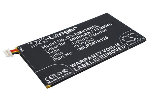 Verizon MLP3970125 compatible replacement battery, angled product view on white