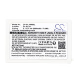 Sharp Zaurus SL-C3100 Battery 3.7V 2000mAh - Compatible Replacement