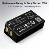 Sony Discman D310 CD player Battery 3.7V 2000mAh - Compatible Replacement