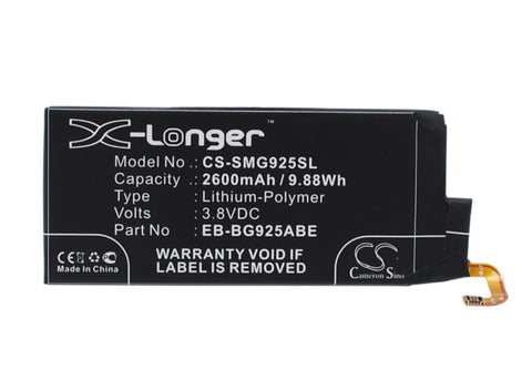 Samsung Galaxy S6 Edge TD-LTE Battery 3.8V 2600mAh - Compatible Replacement
