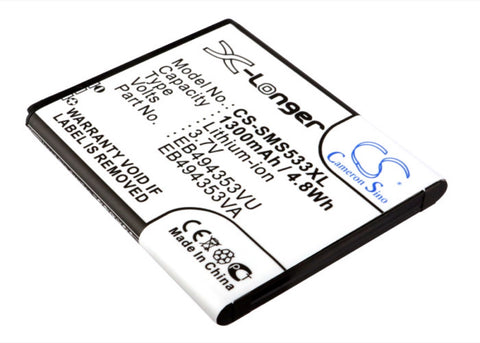 Samsung Galaxy S Wi-Fi 4.0 Battery 3.7V 1300mAh - Compatible Replacement