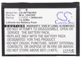 Sierra Wireless AirCard SW760 Battery 3.7V 3600mAh - Compatible Replacement