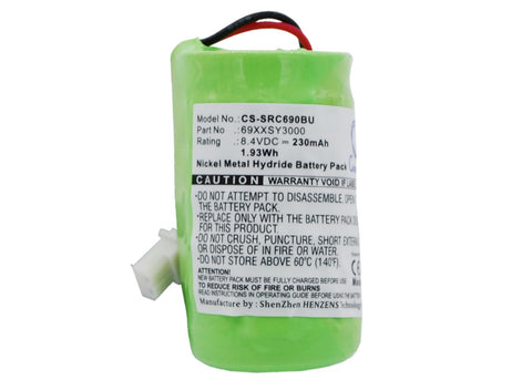 Symbol 69XXSY3000 Battery 8.4V 230mAh Ni-MH - Compatible Replacement