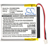 Sony WH-CH710N/B Battery 3.7V 1000mAh - Compatible Replacement