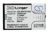 Switel M910 Battery 3.7V 1000mAh - Compatible Replacement