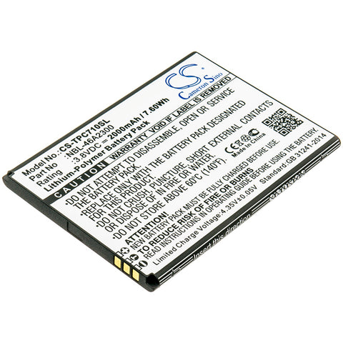 TP-Link Neffos C7a Battery 3.8V 2000mAh - Compatible Replacement