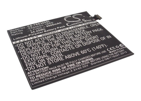 Toshiba AT205 Battery 3.7V 6600mAh Li-Polymer - Compatible Replacement