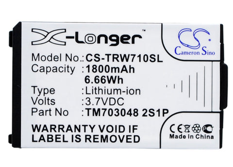 Tritton Warhead 7.1 Battery 3.7V 1800mAh - Compatible Replacement