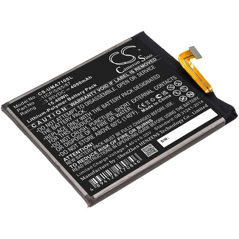 UMI 1ICP/5/65/87 Battery 3.85V 4000mAh Li-Polymer - Compatible Replacement