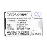 VeriFone e280s V2 Battery 3.85V 3000mAh - Compatible Replacement