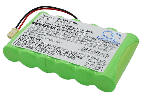 VeriFone Nurit 2159 Battery 7.2V 1500mAh Ni-MH - Compatible Replacement