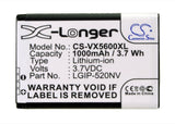 Verizon VN270 Cosmos Touch Battery 3.7V 1000mAh - Compatible Replacement