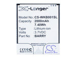 Wiko Barry Dual SIM Battery 3.7V 2000mAh - Compatible Replacement