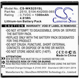 Wiko Sunny 2 Battery 3.7V 1300mAh - Compatible Replacement