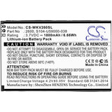 Wiko Sunny 2 Plus Battery 3.7V 1800mAh - Compatible Replacement